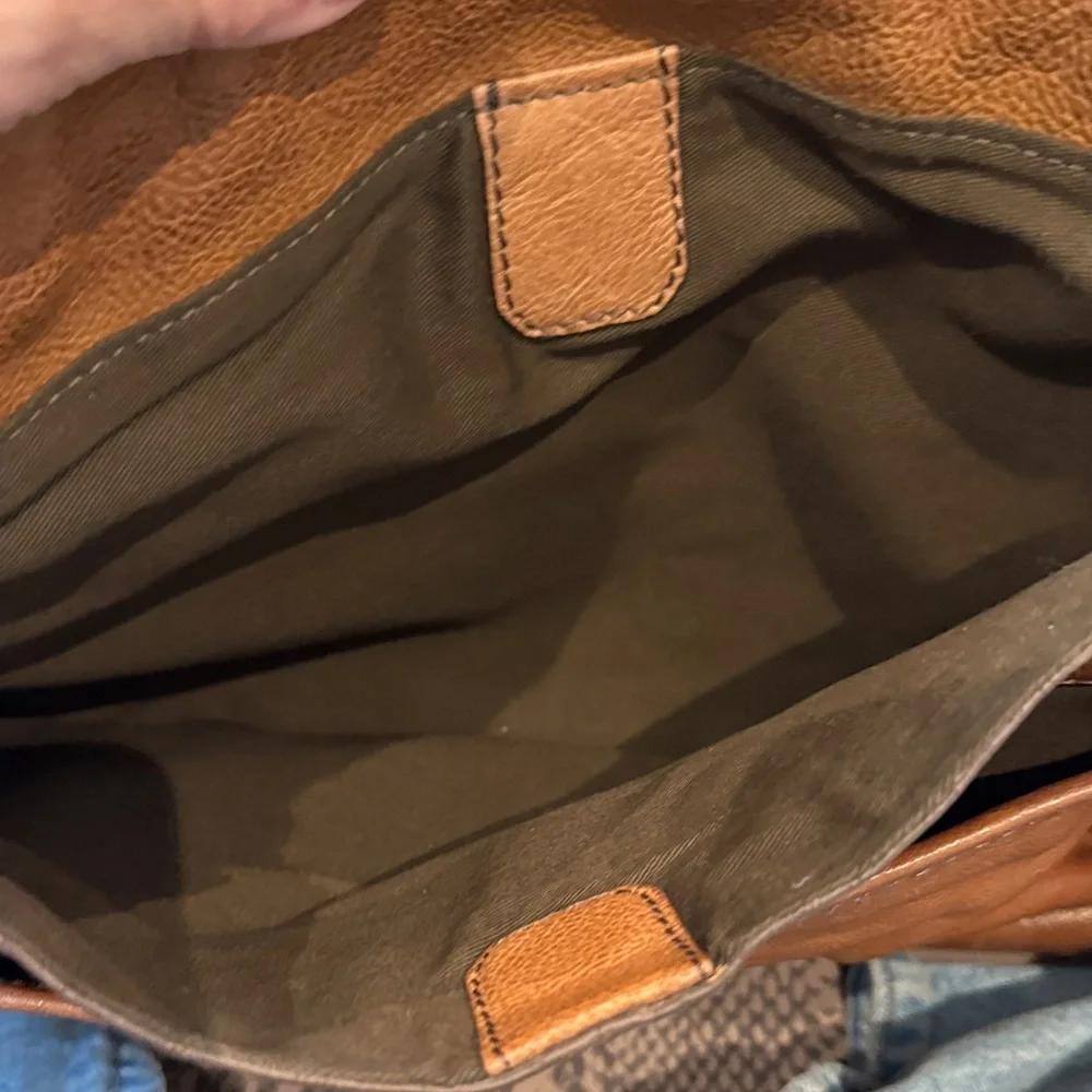 Fossil Brown Leather Messenger Bag